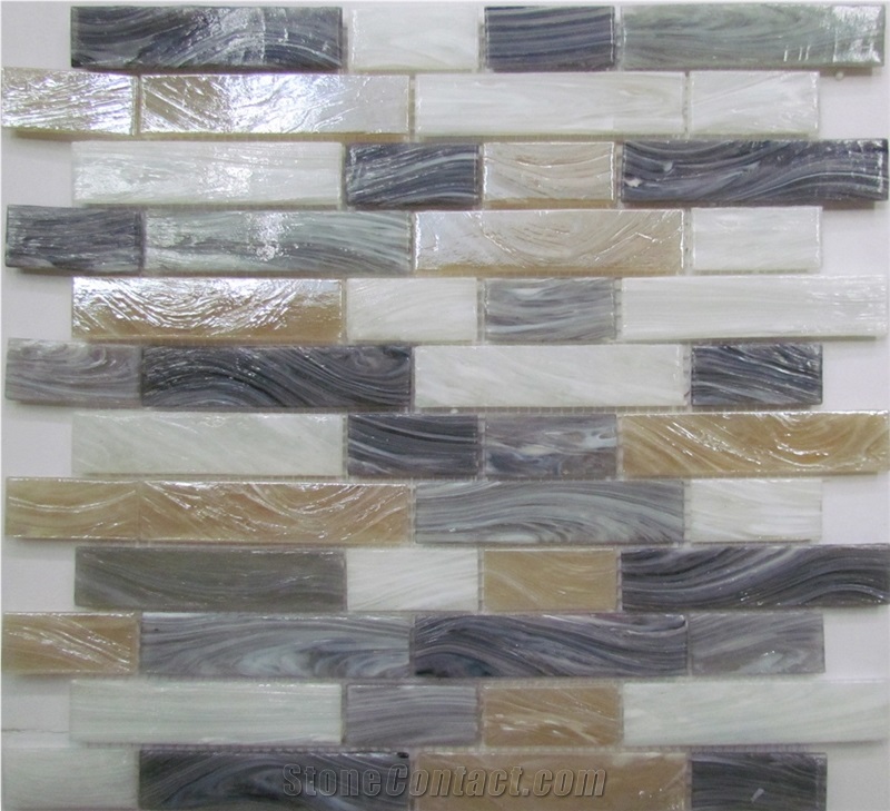 Multicolor Glass Wall Mosaic for House Hotel