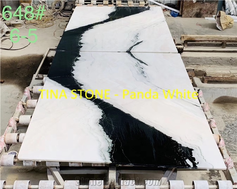 Panda White Marble Stone Slab Home Hotel Bar Decor