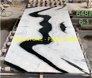 Panda White Stone White Color Marble Feature Wall