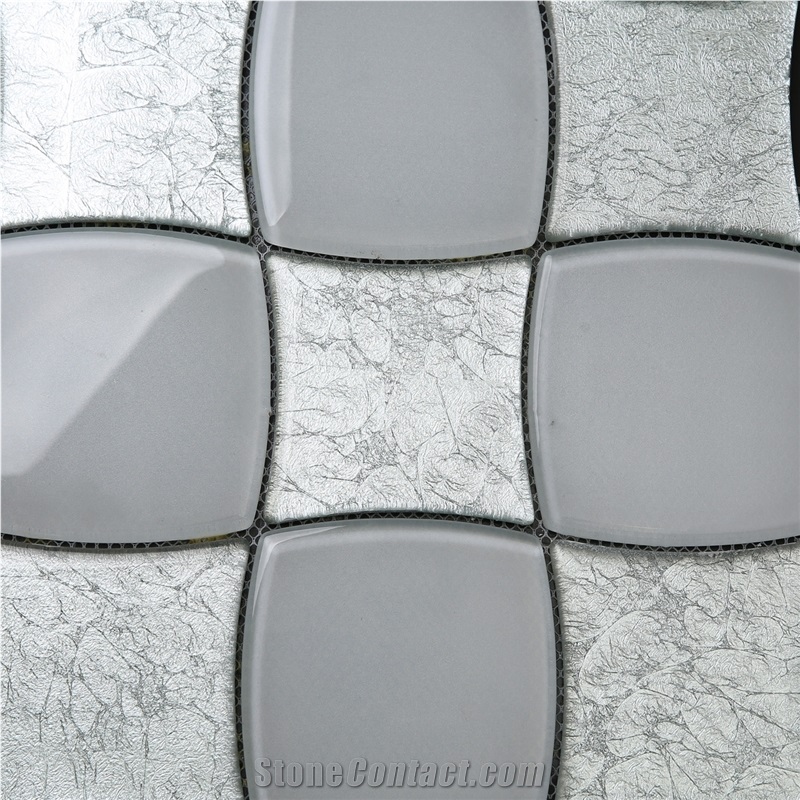 Silvery Marble Pattern Composited Mosaic