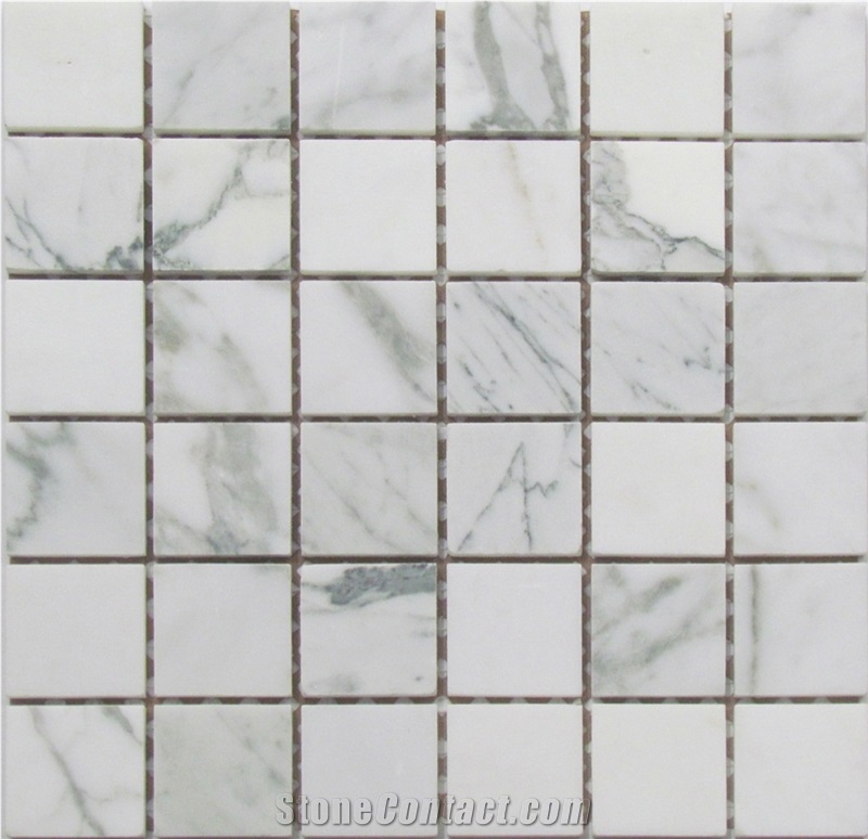 Stone White Marble Mosaic Polished Wall Floor