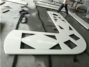 White Quartz Stone Kitchen Countertops Bar Top