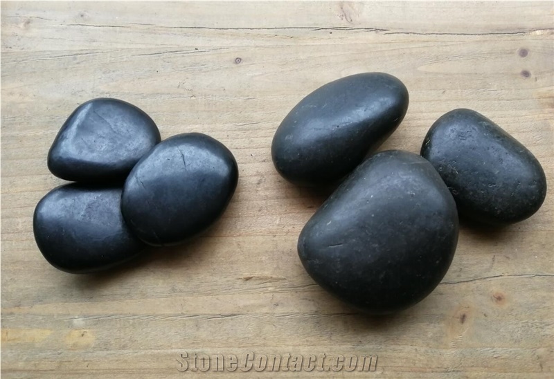 Black River Stone Pebble Ordinary Polished