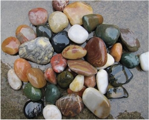Natural Water-Nourished Striped Pebble Stone