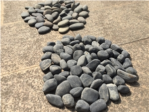 Natural Black River Pebble Stone, Black Pebble