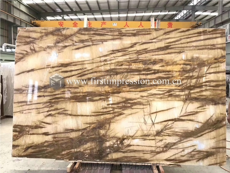 High Quality Champagne Gold Marble Slabs&Tiles