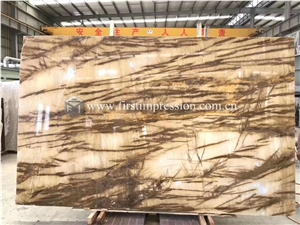 High Quality Champagne Gold Marble Slabs&Tiles