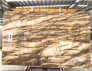 Hot Sale Champagne Gold Marble Slabs&Tiles