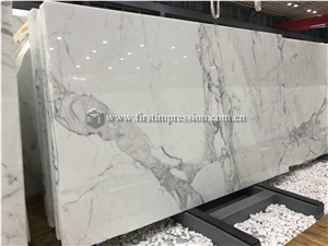 Luxury Italy White Marble Calacatta Gold Slabs