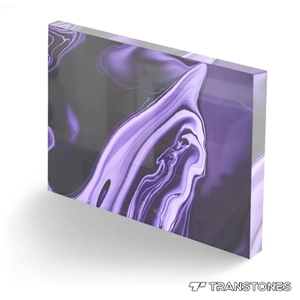 Faux Backlit Purple Alabaster Sheet Countertops