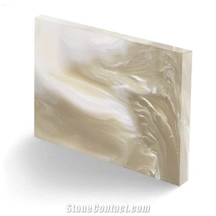 Translucent Resin Panel Book-Match Alabaster