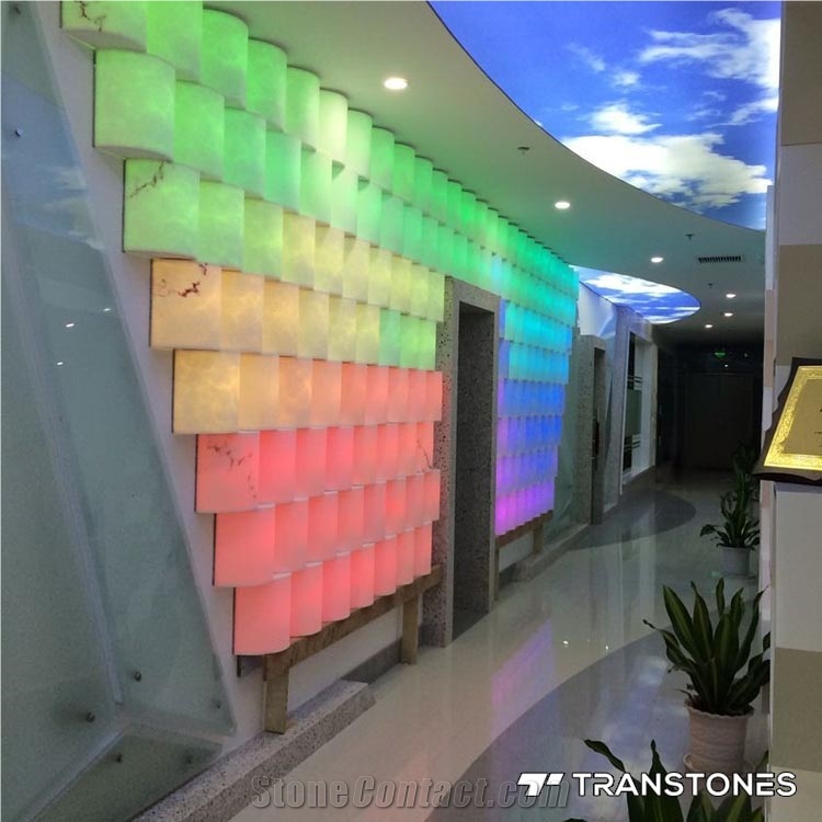Translucent Stone Panel Honed Artificial Onyx