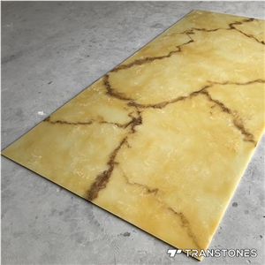 Yellow Faux Stone for Wall Panel Tea Trays Decors