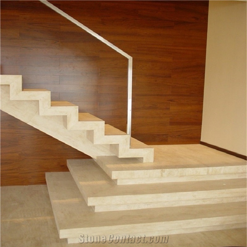 Crema Marfil Beige Marble Staircase Price For Design