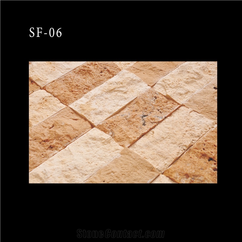Split Face Marble and Travertine Mosaic