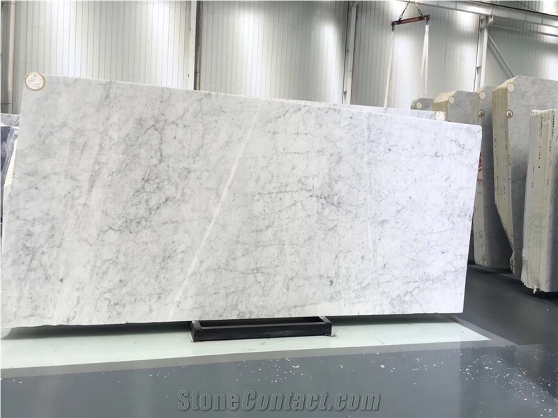 Bianco Carrara a White Marble Slab in China Market