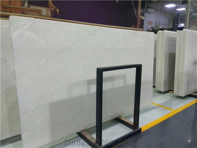 China Roayl Pure White Onyx Slab Tile Wall