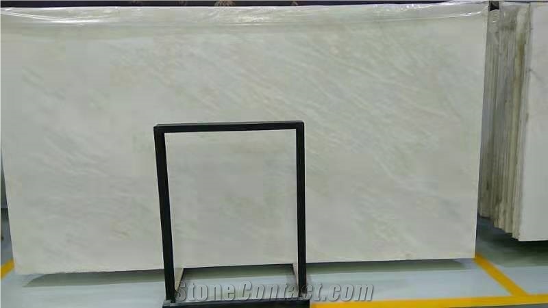 China Roayl Pure White Onyx Slab Tile Wall