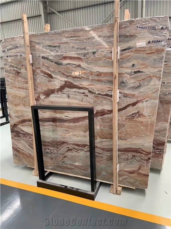Italy Red Marble Slabs Monica Wall Decor Tiles
