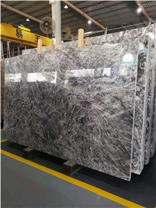 Greece Silver Grey Marble Slabs For Hotel Applications