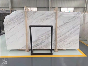 Greece Volakas White Marble Slabs For Flooring Tiles