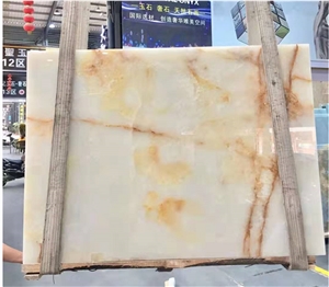 A Big Slab Price White Onyx for Cut-To-Size Tiles