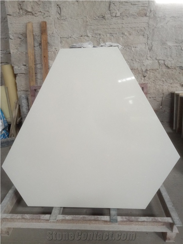 Caesarstone Pure White Quartz Irregular Table Tops