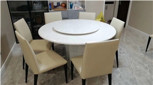 Natural Polished Ariston White Marble Table Tops