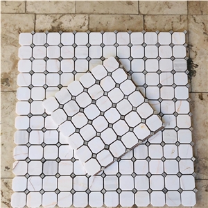 Dolomite Marble Octagon Mosaic Tiles