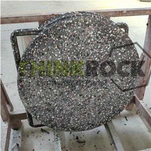 Black Terrazzo Artificial Stone Honeycomb Table