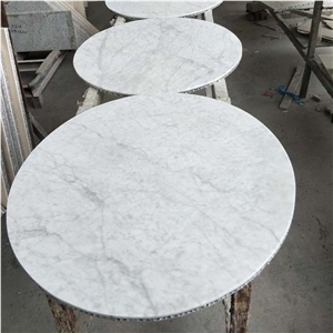 Carrara White Marble Aluminum Honeycomb Table Top