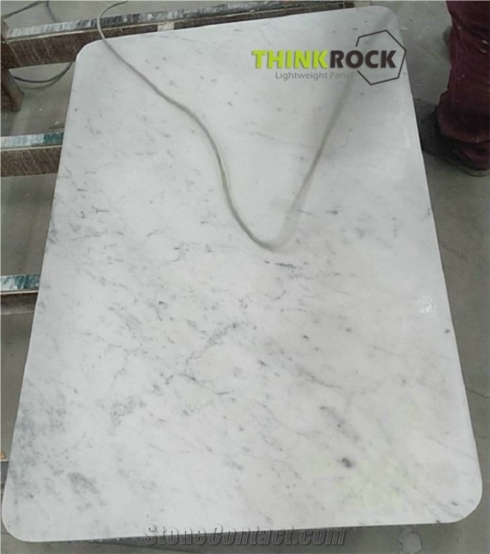 Carrara White Rectangular Marble Coffee Table Top