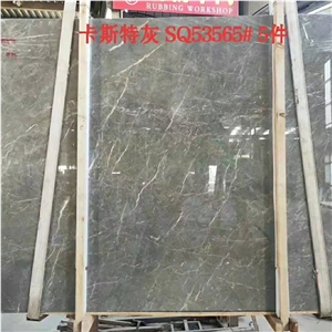 China Polished Custer Gray Marble Slab