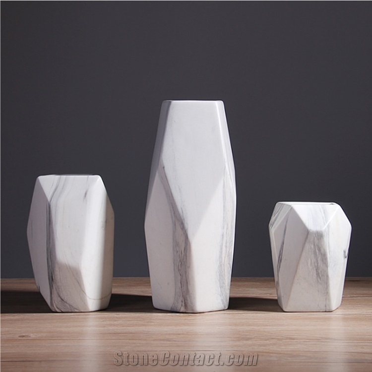 European Style White Ceramic Vases for Home Decor