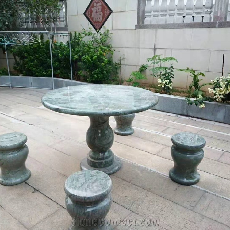 Outdoor Marble Garden Stone Bench Set for Sale