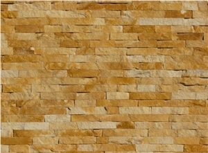 Classic Gold Travertine Wall Stock Stone Masonry