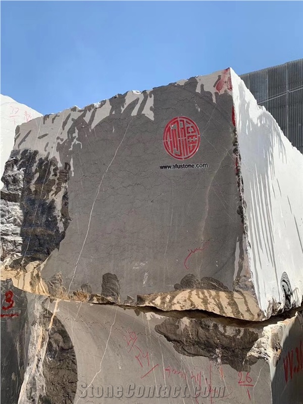 Iran Quarry Pietra Grey Marble Block,Factory New Arrival