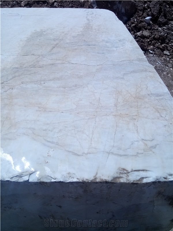 Persian Bianco Carrara Marble Blocks Iran Quarry