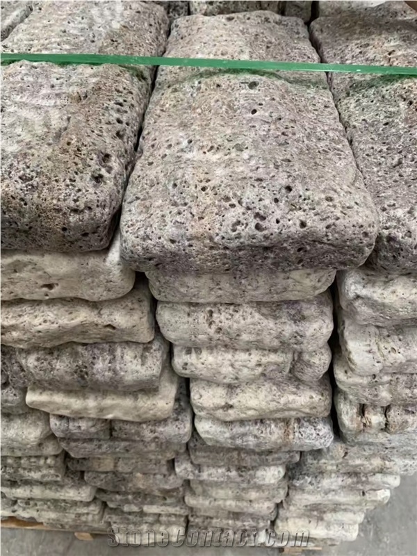 Persian Silver Travertine Tumbled Cube Stone,Cobble Sets,Floor Bricks