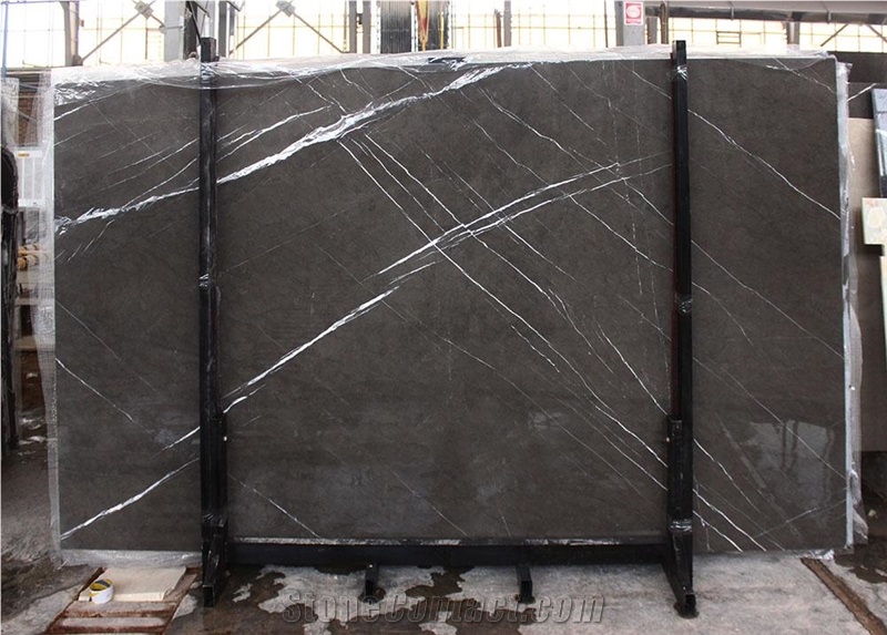 Pietra Grey Grigio Marquina Marble Slab Block In Stock From China