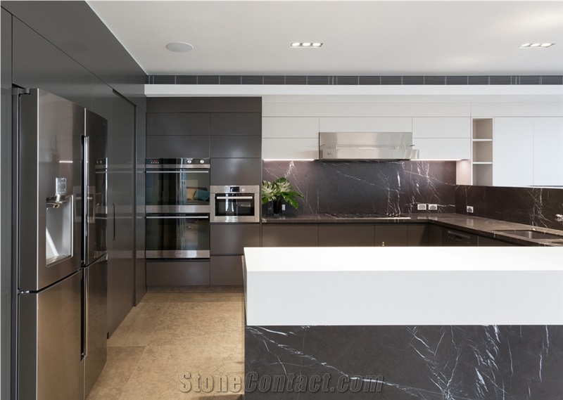 Pietra Grey Marble Kitchen Countertop,Work Top