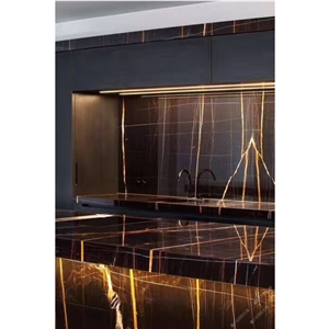 China Black and Gold Laurent Marble for Wall