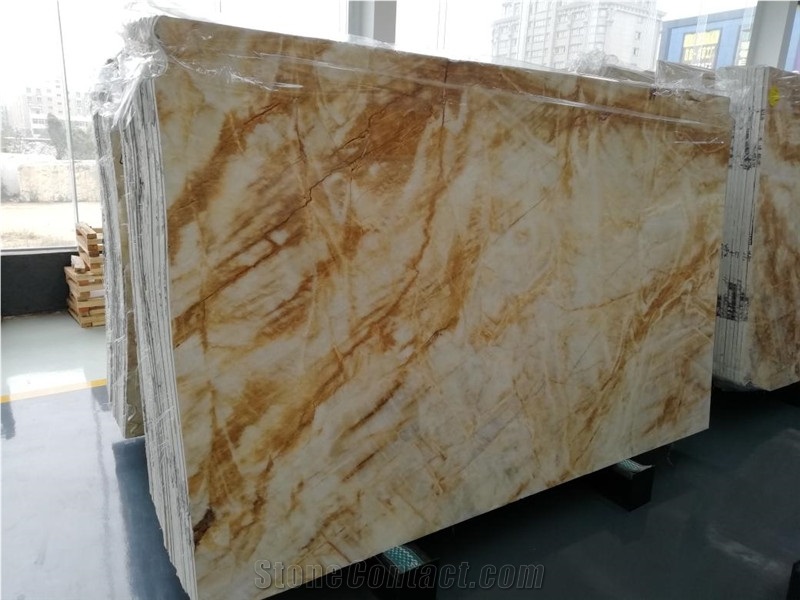 Dubai Gold Marble for Countertop Table