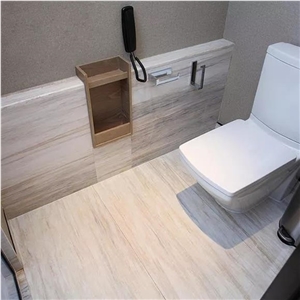 Eurasian Wooden Grain White Marble Slabs&Tiles