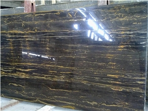 High Quality Nero Portoro Black Gold Marble Slabs