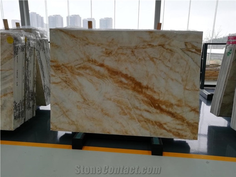 Interior Stone Dubai Gold Marble for Wall Covering