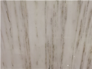 Low Price White Stripes Marble Slabs for Wall