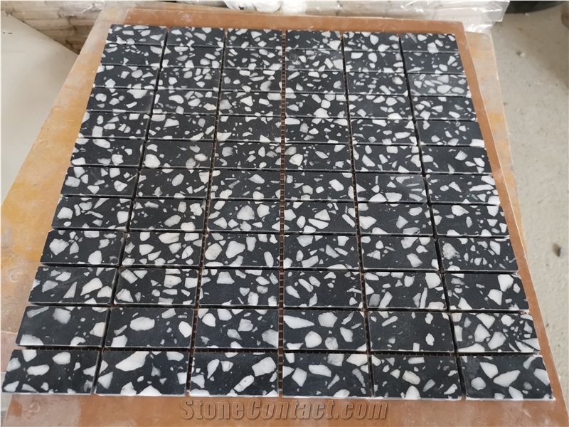 New Design Of Black Terrazzo Mosaic for Floor