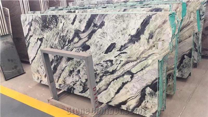 Ancient Green China Jade Marble Slab for Wall