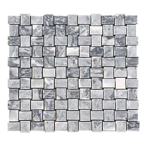 Charon Grey Natural Marble Basketweave Mosaic